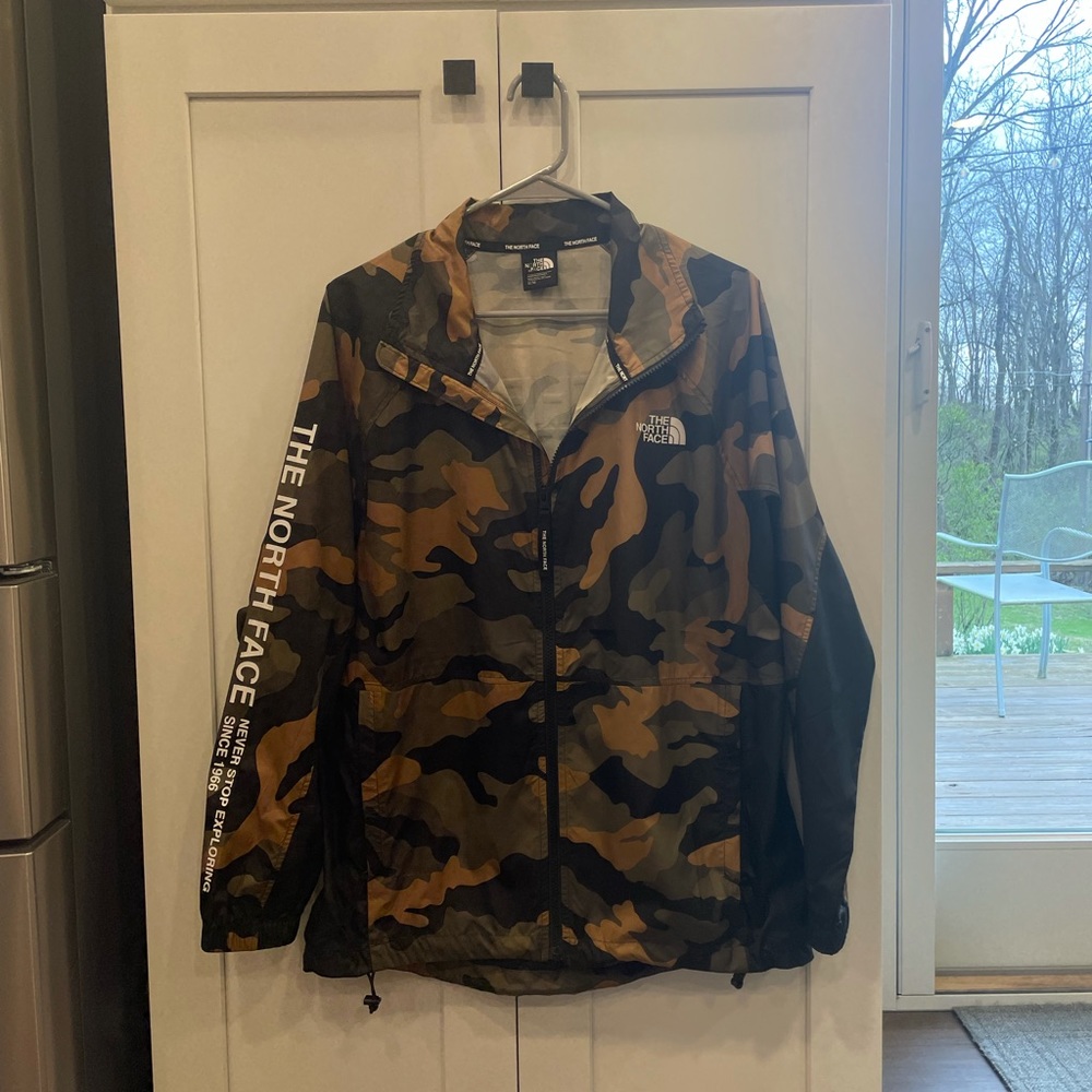 North Face Camo Windbreaker